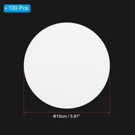 PATIKIL Pack of 100 15 cm Quality Filter Paper Circles Fast Speed Round Laboratory Filter Paper Chemical Industrial Oil Test Funnel Filter Paper