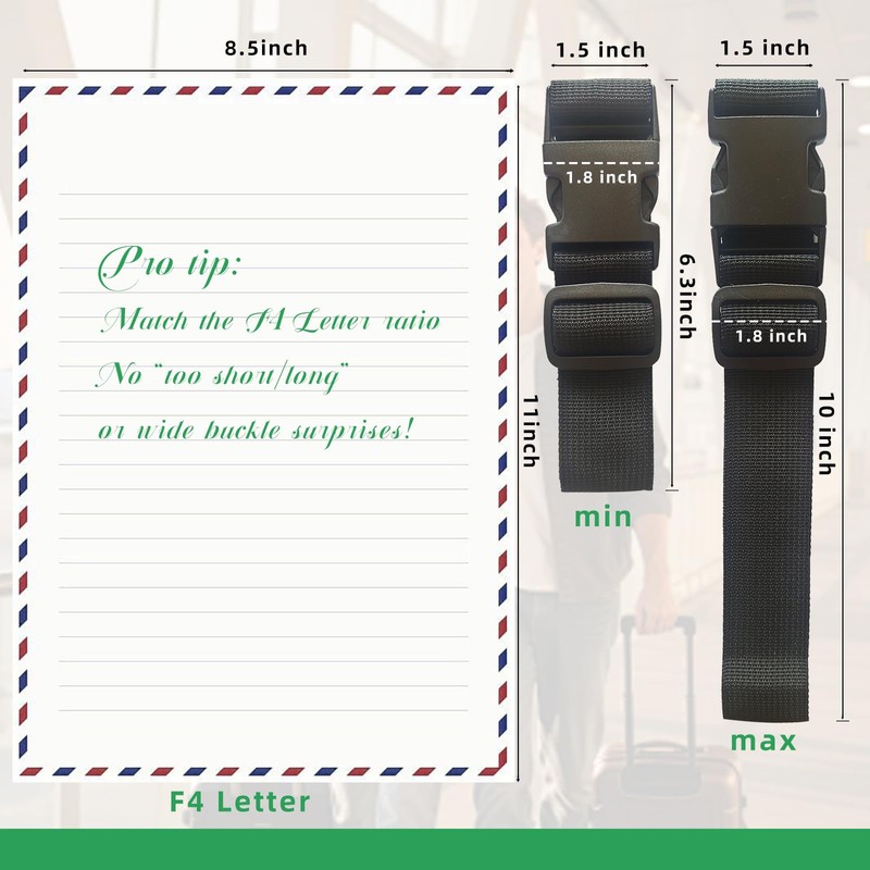 2PCS 22 inch Add a Bag Luggage Straps for Suitcase,