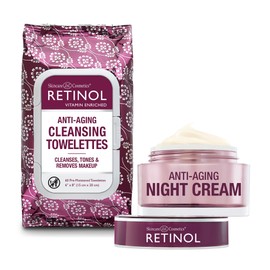 Retinol Retinol All in One Anti-Aging Cleansing Towelettes + Retinol Night Cream