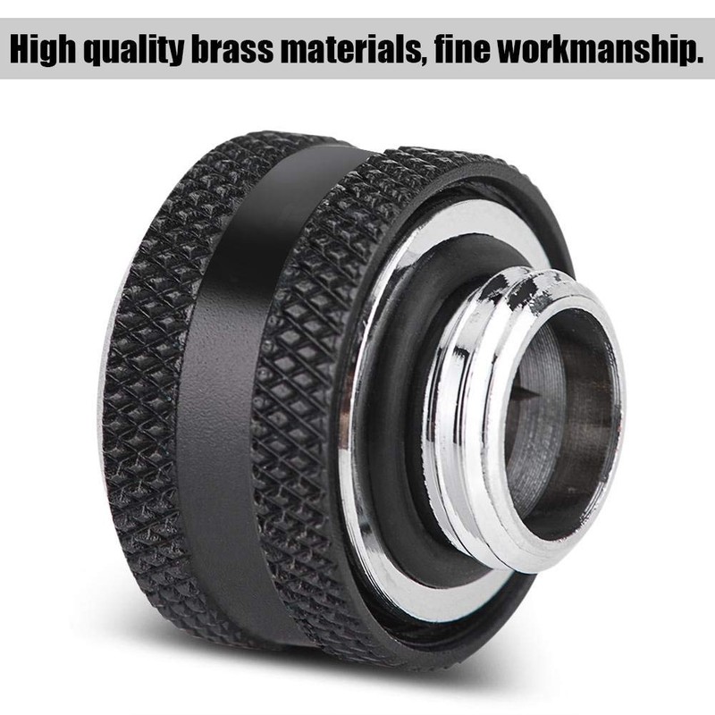 Richer-R Compression Fitting, PC Water Cooling Brass Compression Fitting, 4/6