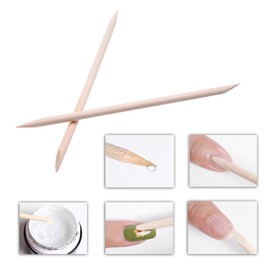 Kare & Kind 100x Double-Sided Orange Wood Nail Sticks - Cuticle Pusher Remover Cleaner - Manicure, Pedicure, DIY - Home, Nail Salon - for Beginners and Profesional Nail Technicians