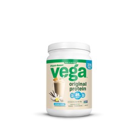 Vega Vega Original Protein Powder, Creamy Vanilla Plant Based Protein Drink Mix for Water, Milk and Smoothies, 16 oz (Packaging May Vary)