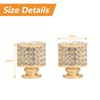 Morobor Rhinestone Drawer Knob, 4pcs Zinc Alloy Gold Cabinet Knobs