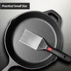 Small Spatula for Cast Iron Skillets, Full Tang silicone Handle,