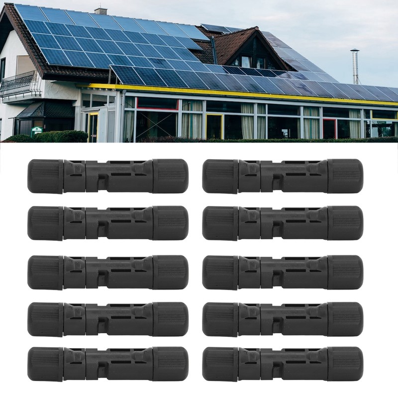 10 Sets Solar Panel Connector IP67 Waterproof Photovoltaic Cable Male