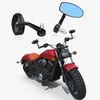 LKV Bar End Convex Mirrors Handlebar Anti-blue Rear View 360
