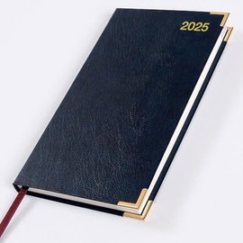 2025 Pocket Diary - Week to View - Senator - Blue - Leathertex - 306