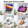 Tonmom Laptop Stand for Desk, Adjustable Laptop Riser ABS+Silicone Foldable