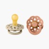 Bibs Round Boheme Natural Dummy Pacifier - Vanilla/Peach, Size 2