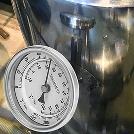 Kit de Termómetro de CervezaVino, Bi-Metal Homebrew Hervidor 12 MNPT 0220F                                                                            