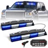 HLauto 604N Emergency Dash Strobe Lights: 2x16.8 inch Blue White