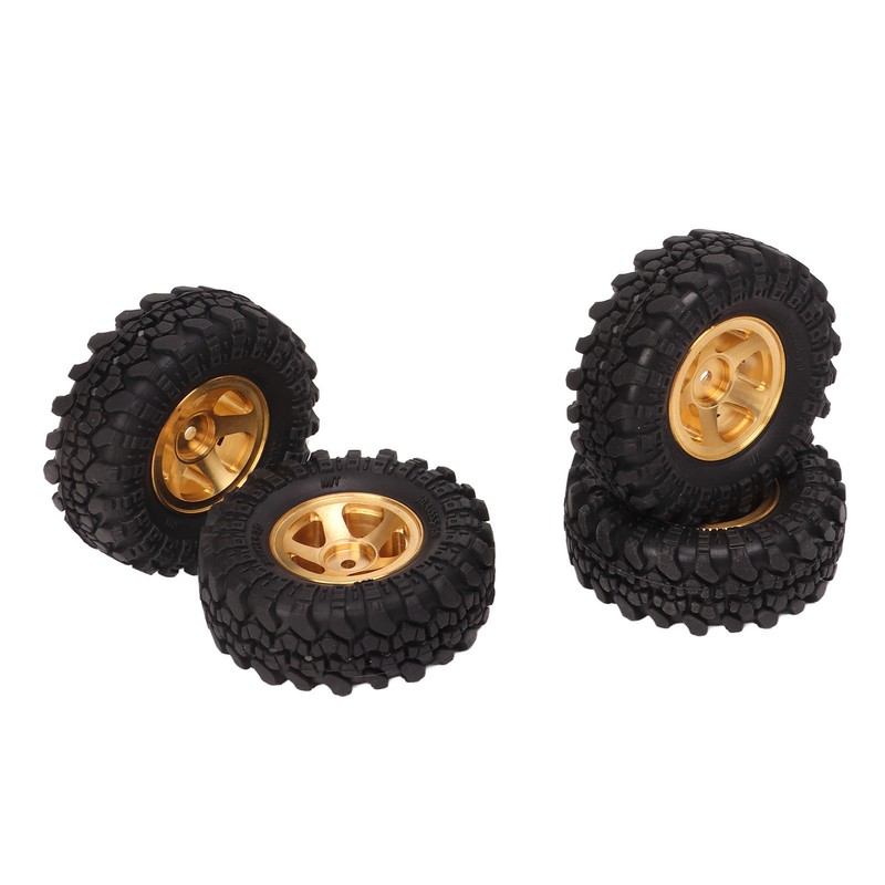 1 Inch RC Tires Brass Wheel Hub Rubber RC Car