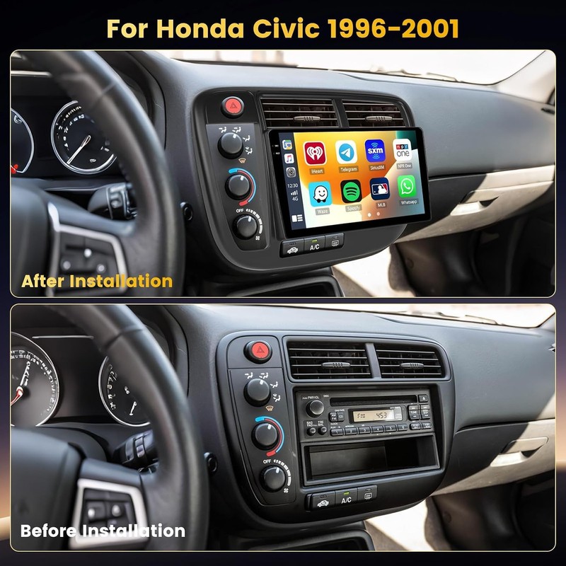 4G+128GB Android 15 Car Stereo for Honda Civic 1996-2001