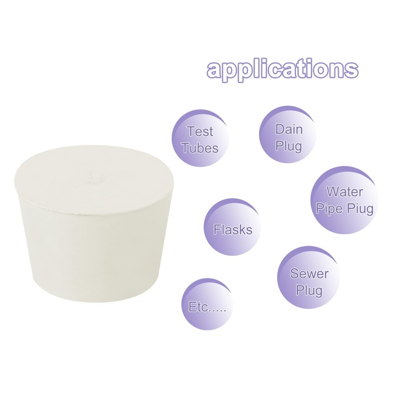 sourcing map Rubber Tapered Plug 38mm to 46mm Solid Test