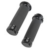 1 Pair 25mm Motocycle Handlebar Grips Black Comfortable Grasp Anodized