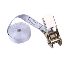 Supertool 1 Pack Grey 25mm x 10m Safety Belts Heavy Duty Ratchet Tie Down Straps Lashing Capacity 800kg Breaking Strength for Lawn Equipment Motorcycle