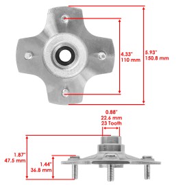 Caltric Rear Left Right Wheel Hub fits Honda TRX500FE TRX500FM Foreman 500 4x4 2012-2013