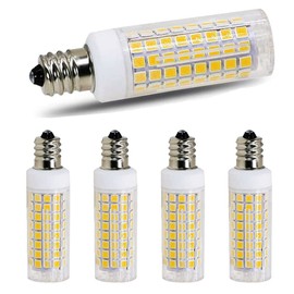 JERYJO - foco LED E11 de 75 W y 100 W de repuesto de bombillas halógenas, JD T4 e11, base de mini candelabro, 110 V, 120 V, 130 voltaje, luz blanca de día 6000 K, paquete de 4