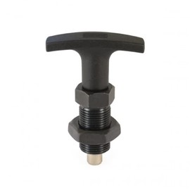 KINETIK MSystem - Locking bolt with T-handle and lock nut, burnished steel, locking bolt, spring bolt dimension M20 x 1.5 mm