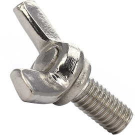 OPIOL QUALITY® Wing Screws DIN 316 M6 x 16 mm Made of Stainless Steel A2 V2A (Pack of 4) American Shape Wing Screw Thread Screws