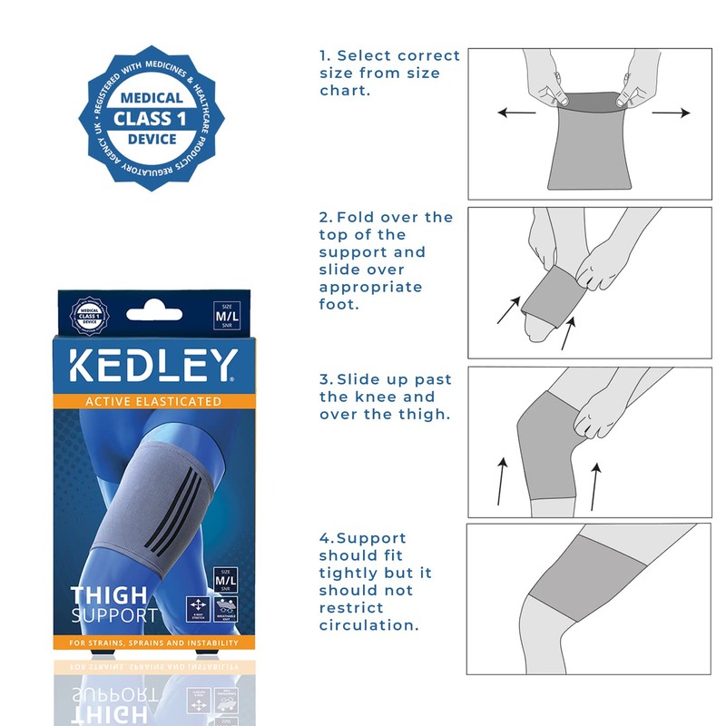 KEDLEY Thigh Support Sleeve | Premium Elasticated Compression Band |