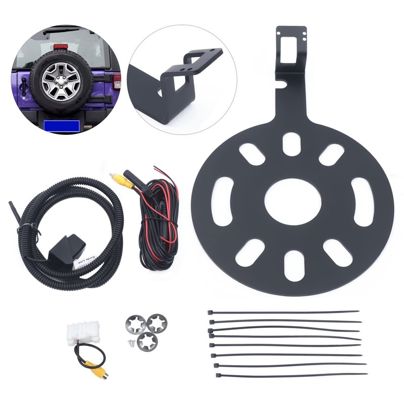 Rear View Backup Camera Kit w/Spare Tire Bracket 170° for