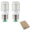 Pack 2 Refrigerator Light Bulb Replacement For Frigidaire FFSS2615TP1 FFSS2615TP2