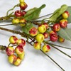 Factory Direct Craft Artificial Green and Burgundy Hypericum Berry Spray