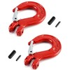 QWORK 5/16" Clevis Slip Hook with Latch, 2 Pack, 2470