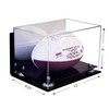 Better Display Cases Acrylic Football Display Case with Silver Risers