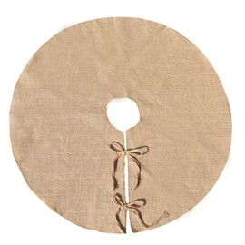 Awtlife 122 cm Hessian DIY Christmas Tree Skirt for Christmas Decoration, Festive Holidays, Christmas Decoration