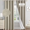 MIULEE Linen Textured 100% Blackout Curtains for Bedroom 90 Inches