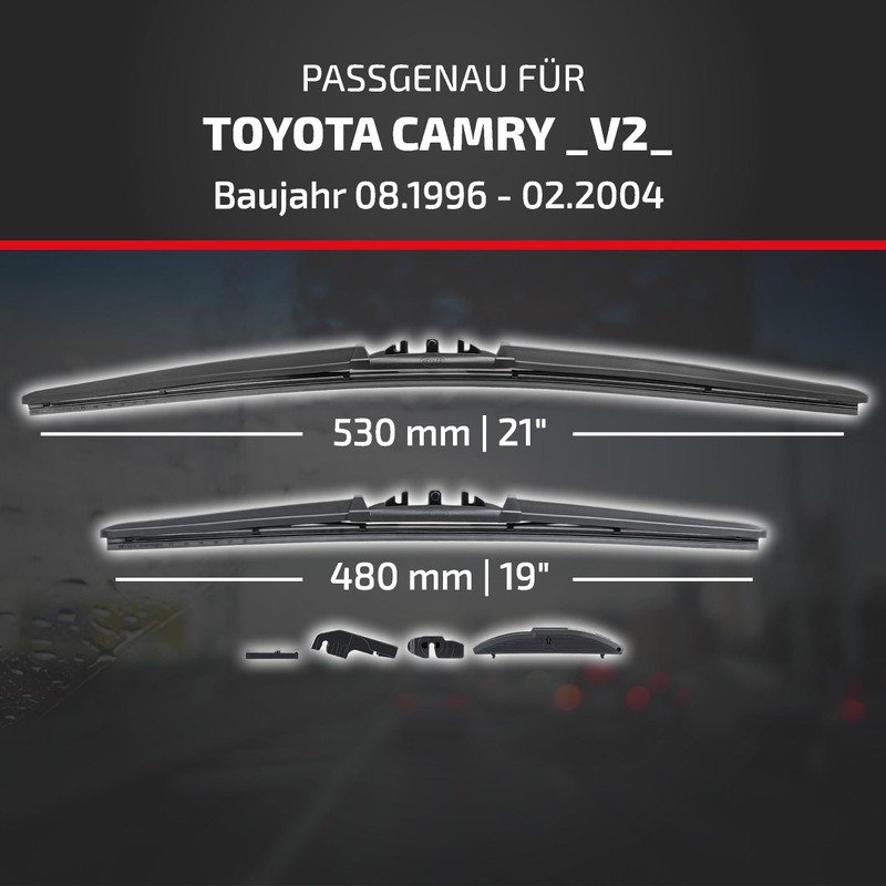 HEYNER® Windscreen Wiper Set Suitable for Toyota Camry (08.1996-11.2001) Hybrid
