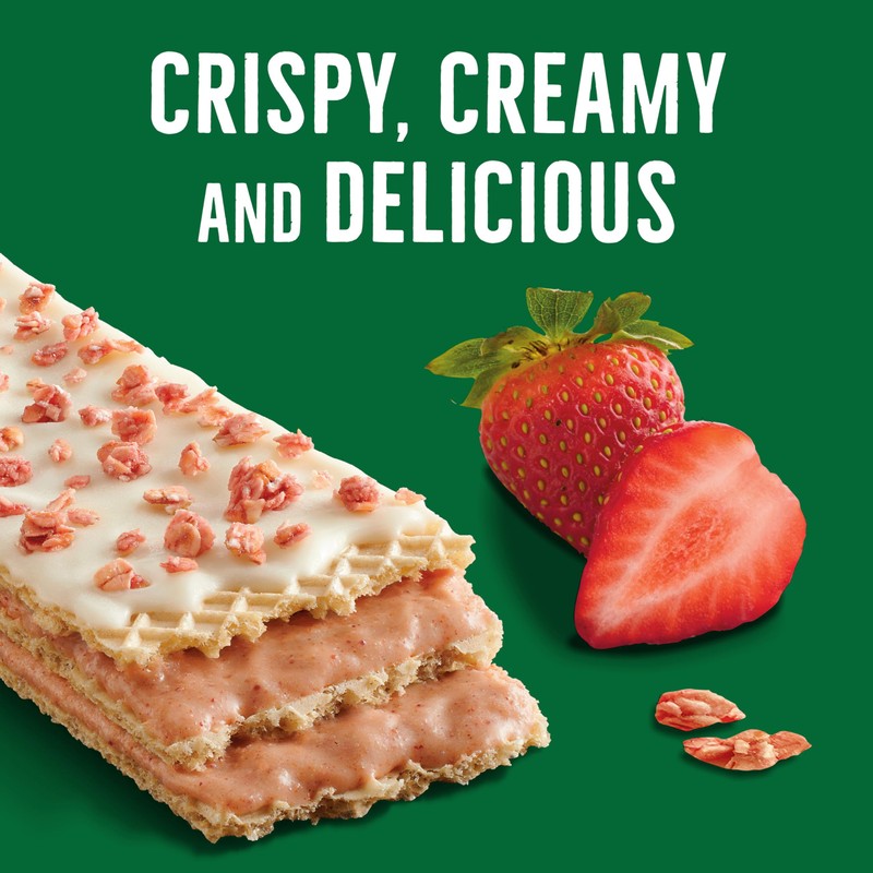 Nature Valley Crispy Creamy Wafer Bars, Strawberry, Whole Grain, 5
