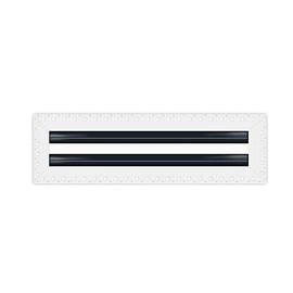 BUILDMART - 24" Linear Slot Diffuser - 2 Slot - Mud in Air Vent Cover - Drywall Mud-in White Air Vent - Mud Linear Slot Diffuser - Register Grille for Ceiling and Walls - Texas Buildmart