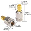 BOOBRIE SMAP to NJ (Male) Coaxial Converter Connector, Low Loss