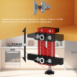 Cabinet Door Installation Positioner, Aluminum Alloy Adjustable Cabinet Door Mounting Jig Compatible for Most Cabinet Doors, Versatile Hardware Jig, Cabinet Installation Tool