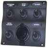 SeaSense Marine 5 Way Switch Panel,Black