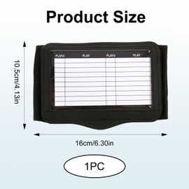 CJMUQHEHH Wrist Coach Playbook for American Football with 2 Playing Cards, Wrist Coach American Football, Football Wristband with Transparent Window, Tactical Wristcoach for Various Sports