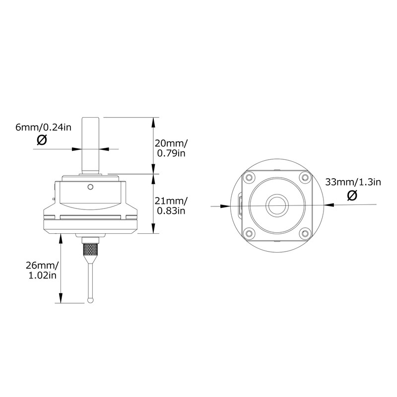 3D Edge Finder High Accuracy Edge Locator Tungsten Steel Ball