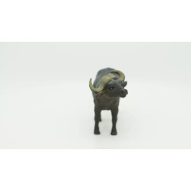 Guangzhou Cape Buffalo, African, Realistic Rubber Model, Hand Painted Figurine 4.5"
