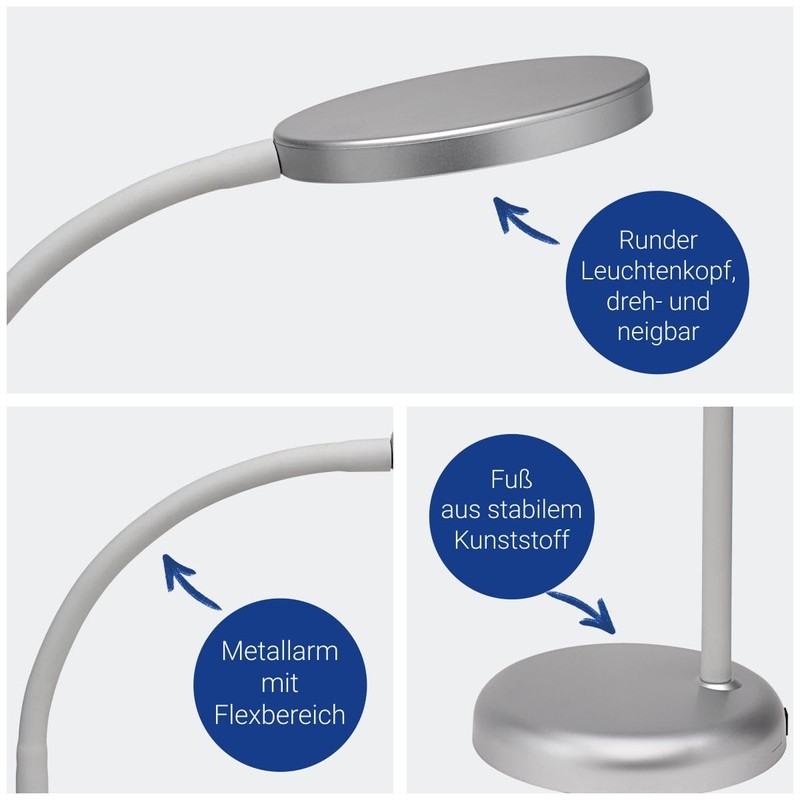 Maul MAULjoy LED Desk Lamp, Small Desk Lamp with Stand,