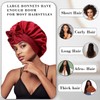 GUGUGO Silk Bonnet for Sleeping, Silk Bonnet, Adjustable Silk Cap,