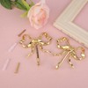 2pcs Bow Knot Wall Hooks, 3.9x3.8in Gold Bow Knot Coat