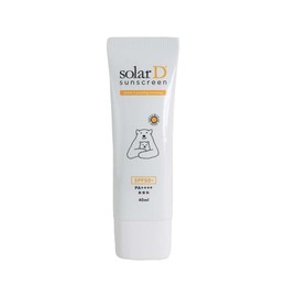 Solar D Sunscreen, 1.4 fl oz (40 ml), Bears, Sunscreen, SPF50+, PA++++, For Babies, Children, Face, Body, Waterproof, Vitamin D