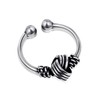 Amberta Unisex 925 Sterling Silver Bali Cuff Earring: Knot Pattern