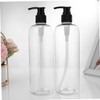 CAXUSD 4pcs Press Pump Emulsion Bottle Transparent Refillable Container Black