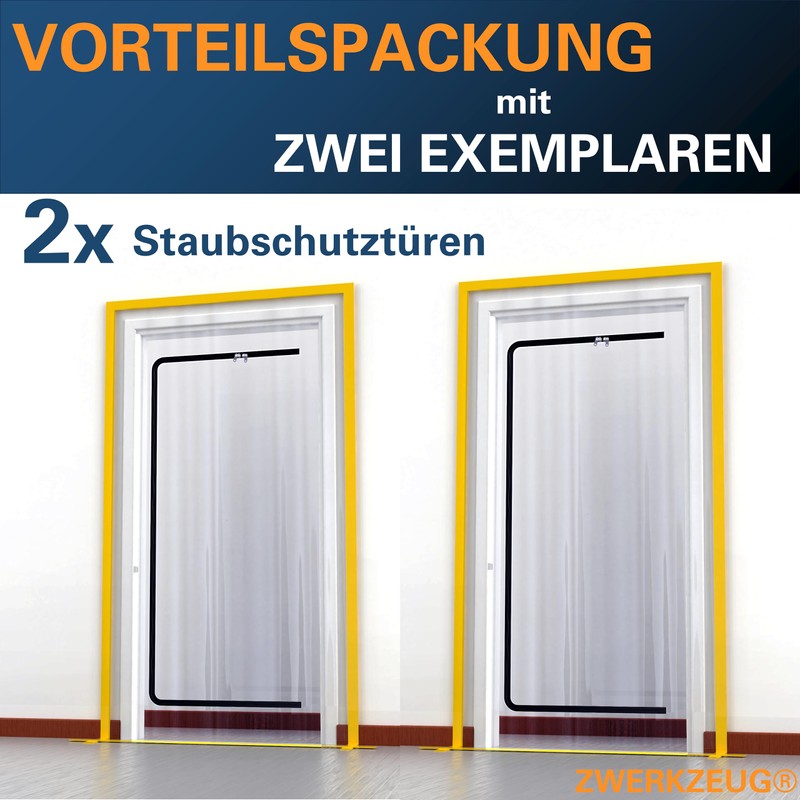ZWERKZEUG® 2 x Dust Protection Doors with Zip 1, 20