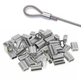 Kitchen Dreams Aluminium Clamp Ring for 2mm Ropes and Cables (50)