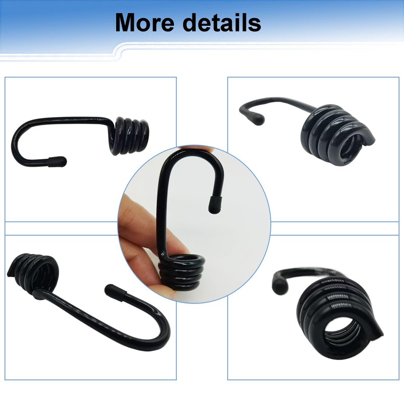 10Pcs Bungee Cord Hooks Spiral Bungee Hooks Cord Hook Wire